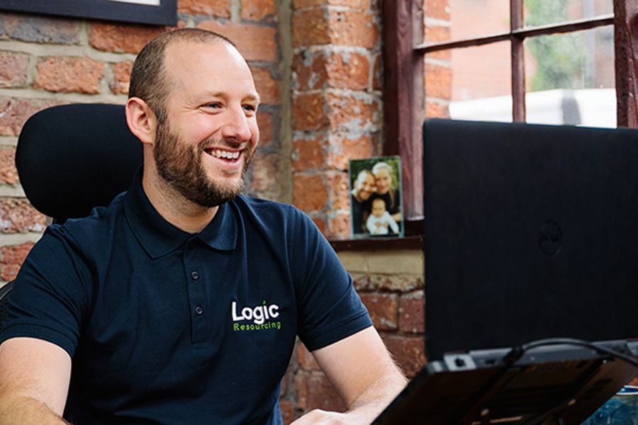 Logic Resourcing Managing Partner Steve Dufresne at his desk