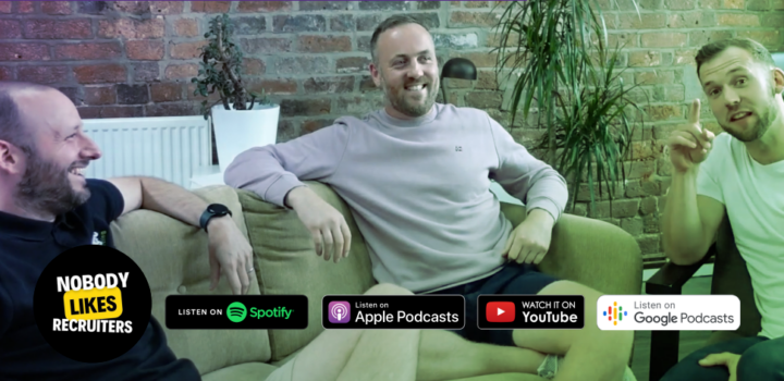 The Logic Resourcing team during an episode of the Nobody Likes Recruiters podcast